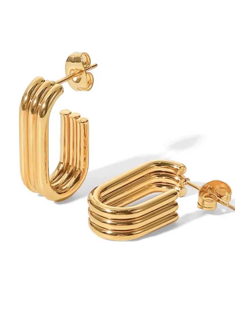 Gold Layered Mini Hoop Earrings - Women